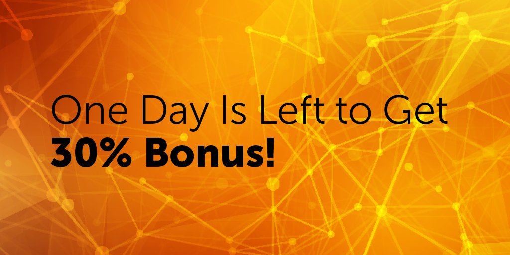 VLB_token's tweet photo. #VLBtoken #ICO is live! Only one day left before our 30% bonus proposal is over. Don't miss you chance to participate!
#blockchain https://t.co/UhCmCKrPod