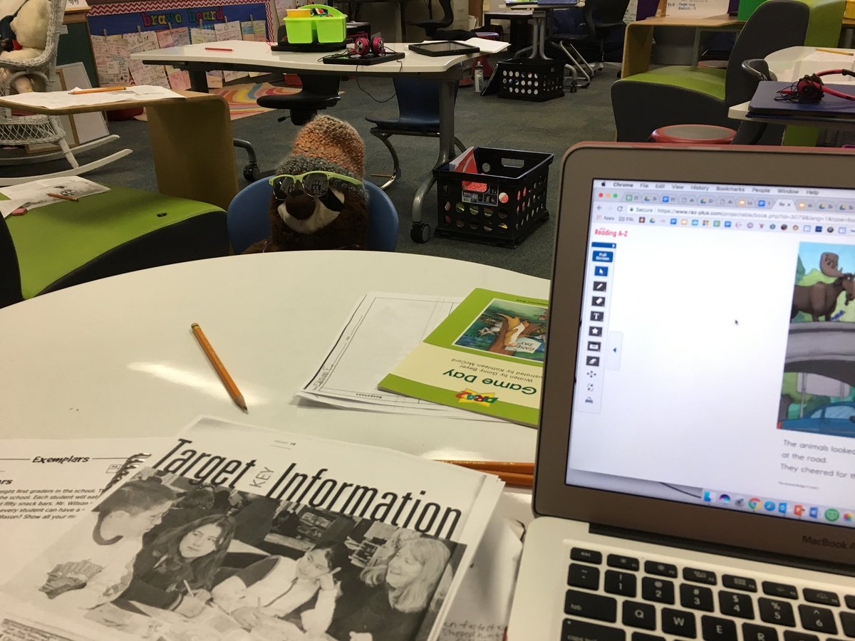 LearnWithBliss's tweet photo. Someone left a little buddy to keep me company during planning period. Gotta love stuffed animal day! 😆 #coolsloth https://t.co/8u4YsdZLlV