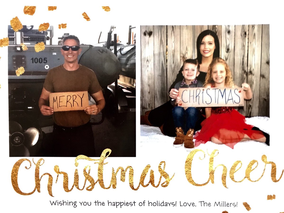 Lbarron30's tweet photo. My cousin’s family Christmas card❤️ #another6-9monthdeployment #Thankyouforyourservice #hurryhomeJeffrey #allthefeels #navy https://t.co/zKfGV0Uy55