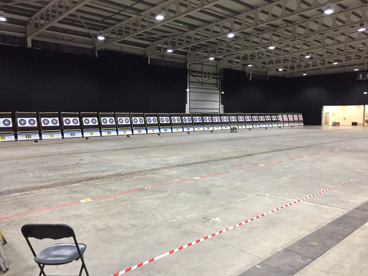 All ready for the <a href="/archerygb/">Archery GB</a> junior indoor championships and back to back.