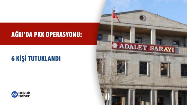 Ağrı’da PKK Operasyonu: 6 Kişi Tututuklandı

hukukhaber.com.tr/agrida-pkk-ope… 

#hukuk #haber #Ağrı