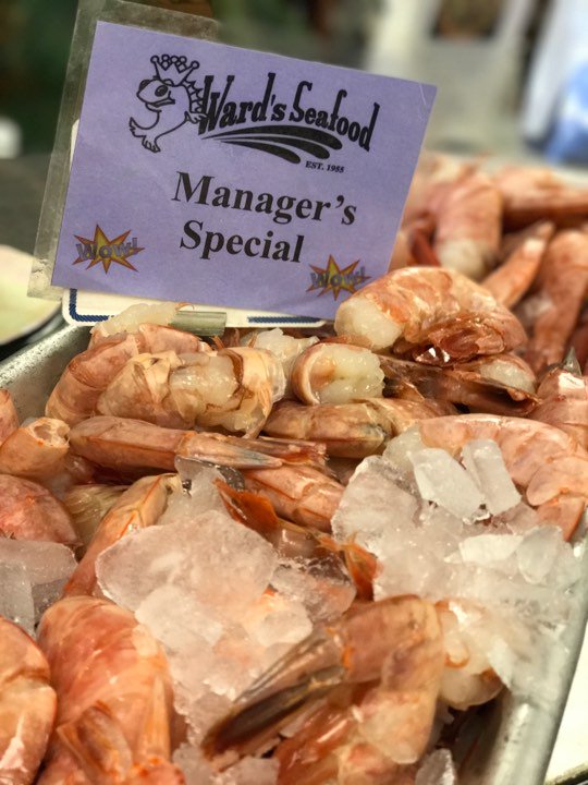 wardsseafood's tweet photo. Happy Friday everybody! Kick off your weekend with some fresh seafood from Wards! On special this week we have our fresh Royal Red Shrimp, Scottish Salmon fillet, Cod fillet, and our Prince Edward Island Mussels! 😁 https://t.co/eSTfVqxnDy