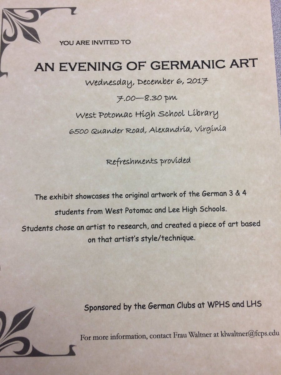 Come join us at our Germanic art exhibition