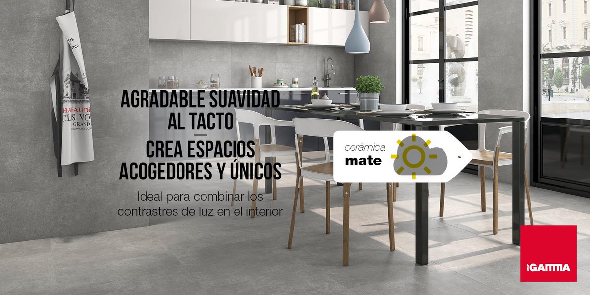 grupgamma's tweet photo. Las #cerámicas #efectomate contribuyen a la creación de contrastes de #luz en el interior del #hogar. Un efecto que podrás conseguir con las #cerámicas #terradecor que incluyan este distintivo. #pavimentos #diseñointerior #contrastes #efectosluz #FelizViernes #felizFinde https://t.co/UW99UopPjg