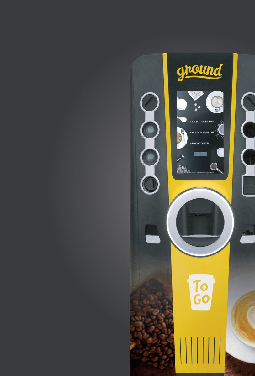 groundespresso's tweet photo. Excited to introduce you to the ultimate coffee vending experience in N. Ireland. Say hello to #Halo Our bespoke coffee vending machine using state of the art technology &amp; making better coffee than you'll get in most high street coffee shops. Who wants one for their office? https://t.co/9c1GtBVlJP