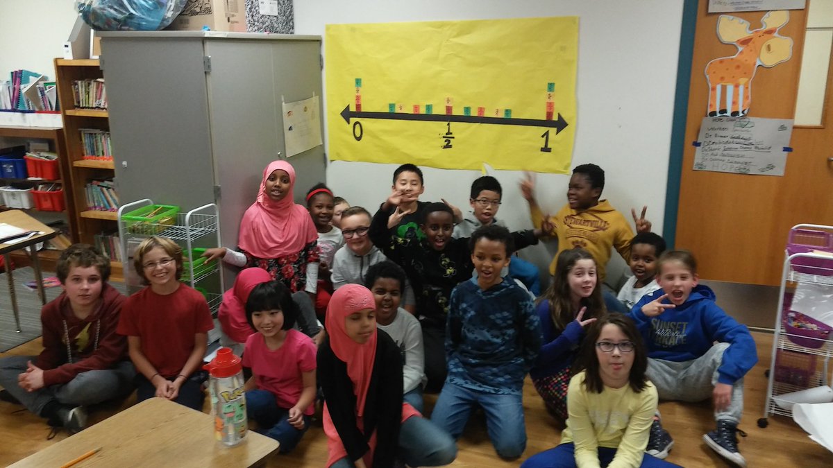 MrsBranby's tweet photo. Yesterday we began construction on our Giant Fraction Number Line. Can't wait to see what additions and discoveries are made today! #equivalent #concepts #biggerisbetter #sunsetRPS https://t.co/suNSJw9Gd0