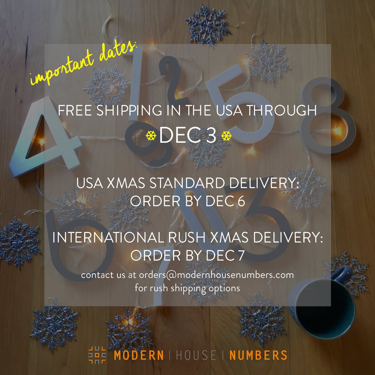 modernnumbers's tweet photo. #modernhousenumbers on your mind? get yours in time for the holidays! here's what you need to know: https://t.co/sYZcGXxQnh
