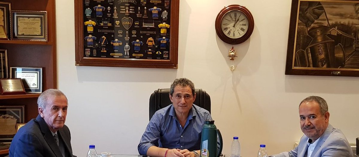 Reunido con el Secretario de Estado de SEDRONAR, Dr. Roberto Moro y el Presidente de la OSFE, Dr. Juan Cifre estableciendo las bases para continuar con la Política Preventiva de Adicciones en el Ámbito Laboral y en la búsqueda de soluciones Normativas.