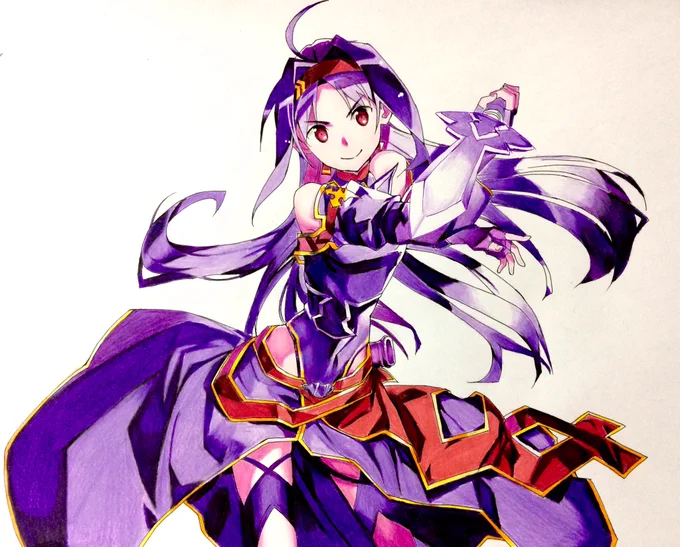 ユウキ完成しました!!
イイ感じだと思ったらRTお願いします(((o(*゜▽゜*)o)))
#模写
#色鉛筆
#SAO 