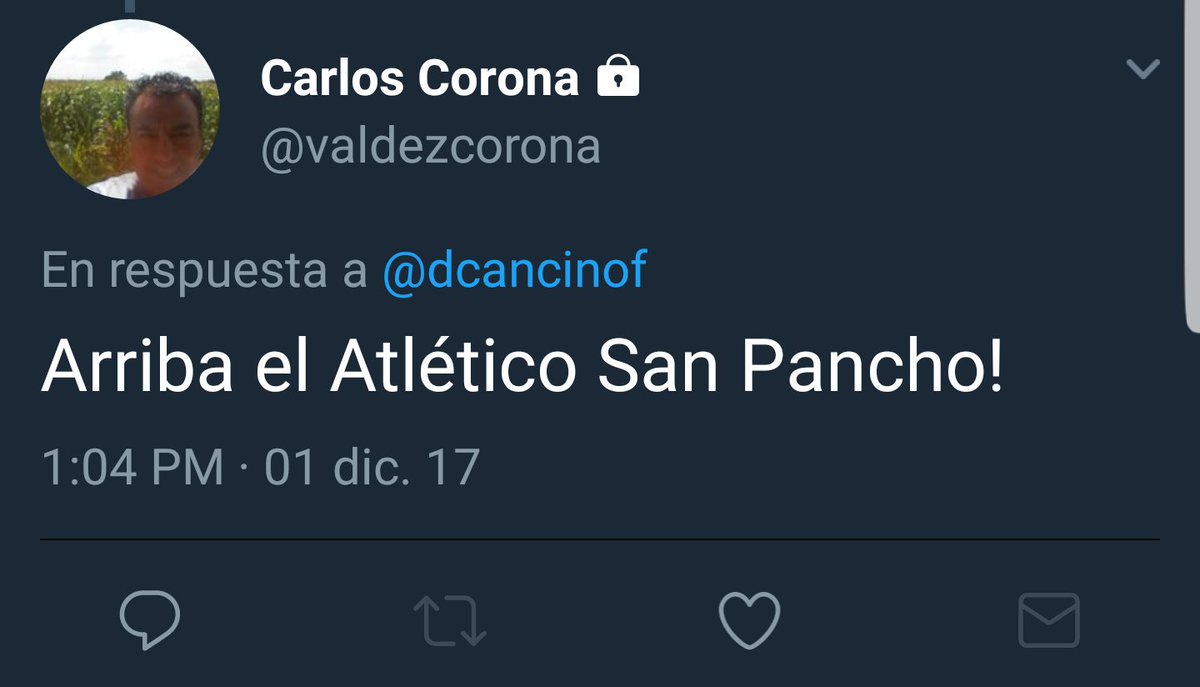 GSpinello's tweet photo. @valdezcorona @dcancinof Por eso te andan bloqueando mi Charly...
Saludos Dany. ✌ https://t.co/uP1JAo91zh