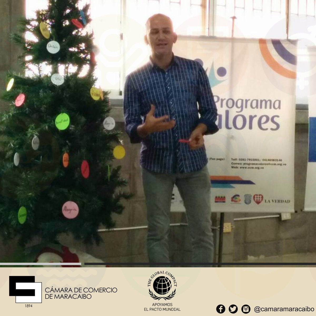 camaramaracaibo's tweet photo. Actividad, enmarcada en la Responsabilidad Social Empresarial, "Árbol de Valores" que realiza nuestro centanario gremio @CamaraMaracaibo a través de su #ProgramaValores, en beneficio 20 trabajadores del @CFPSanFrancisco @onuvenezuela https://t.co/2LAJ3uLa8t