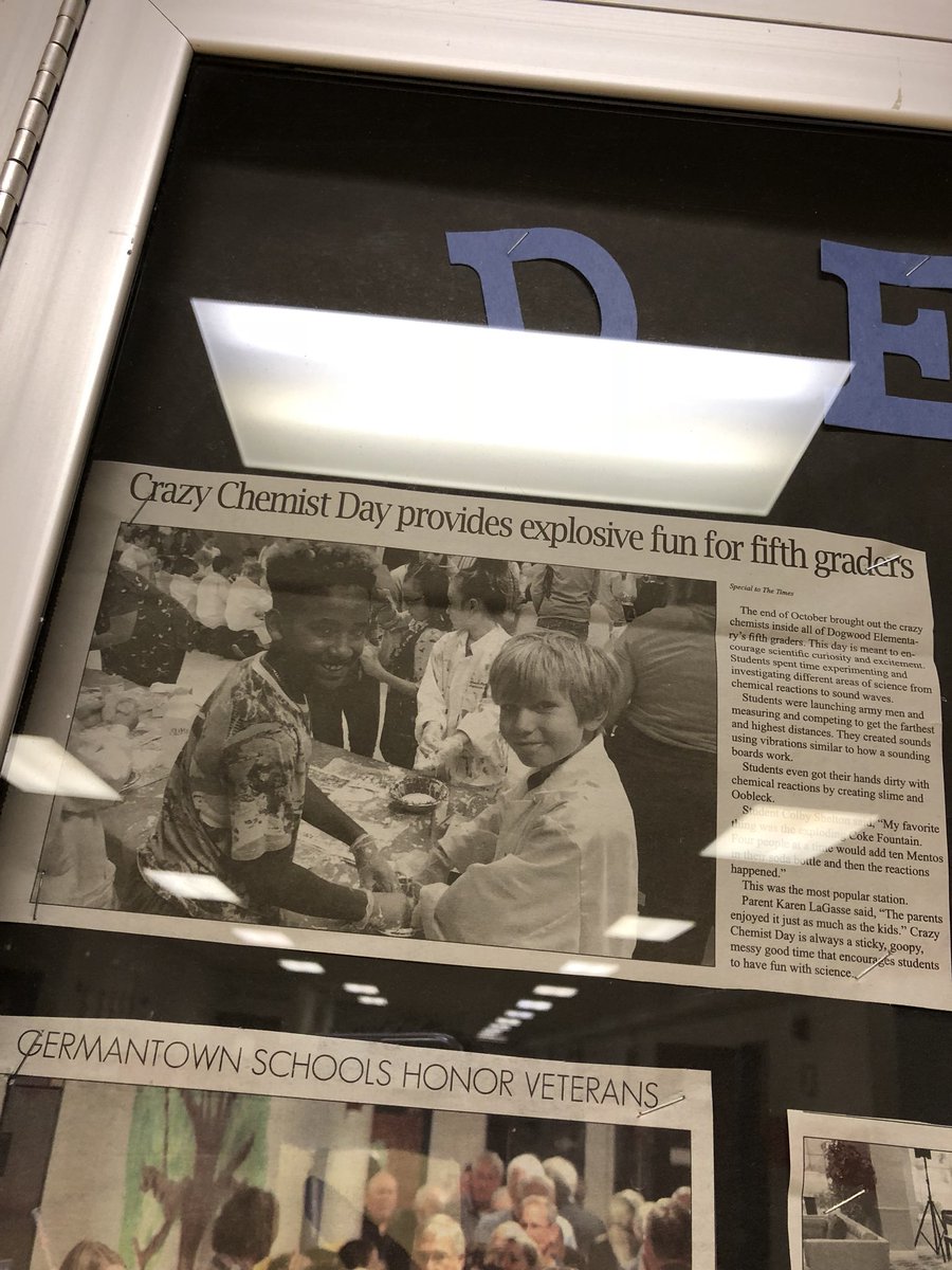 Two of my favorite dudes are now Germantown famous after Crazy Chemist Day! #dolphinlife #teachGMSD