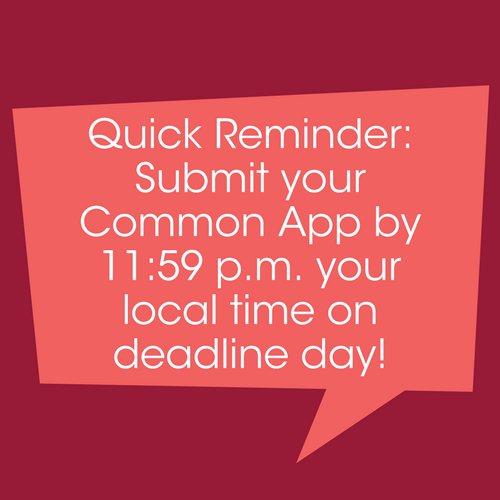 CommonApp's tweet photo. It's Dec. 1! Lots of colleges and universities have deadlines today. If you have an application due today, you have until 11:59 pm tonight, your local time, to submit your application. Good luck! #CommonApp https://t.co/0uyUIQwtIk