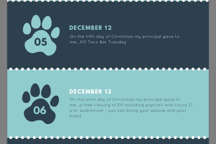 Aewallace8's tweet photo. The twelve days of Woof(Christ)mas from Rudy and I to our #Poco staff! 🐶 🎅 https://t.co/ac7z4xeTbC