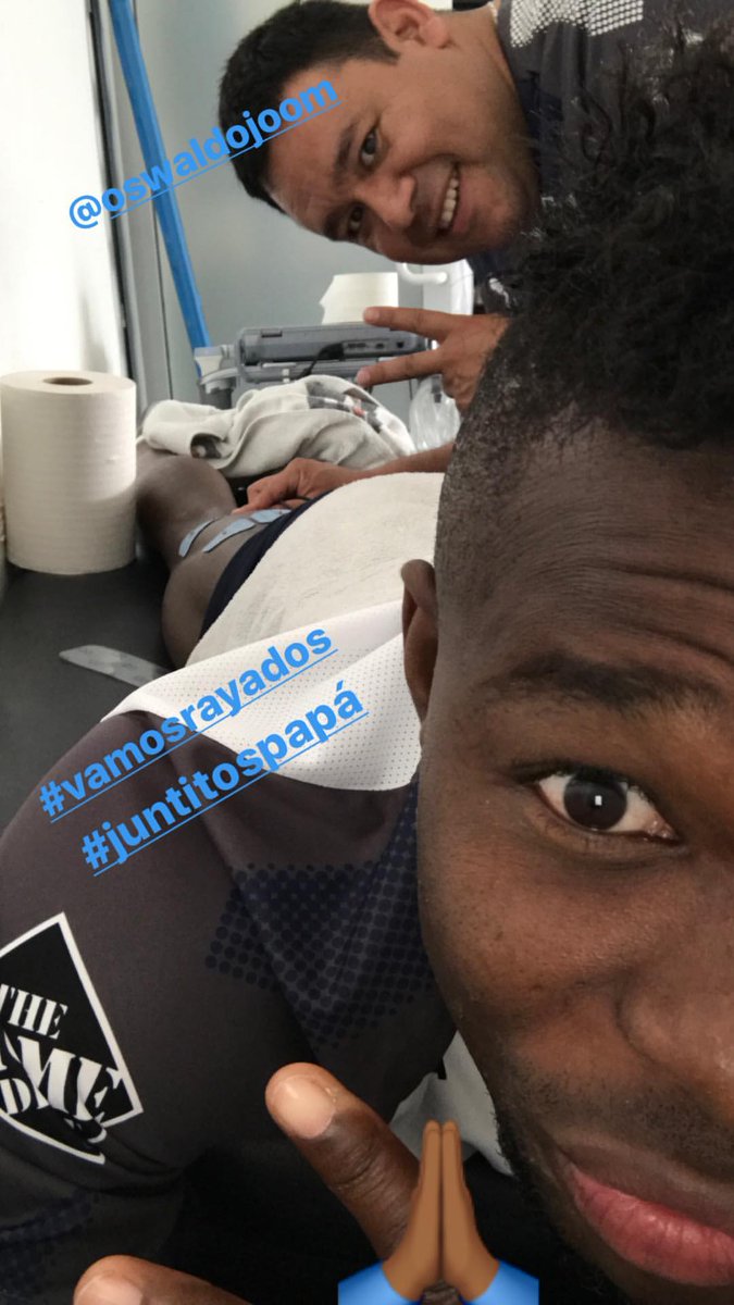 zonarayada's tweet photo. #Rayados AviGol ya empezó con la rehabilitación para estar listo el domingo 🙏🏿. https://t.co/ElAGPEkmSq