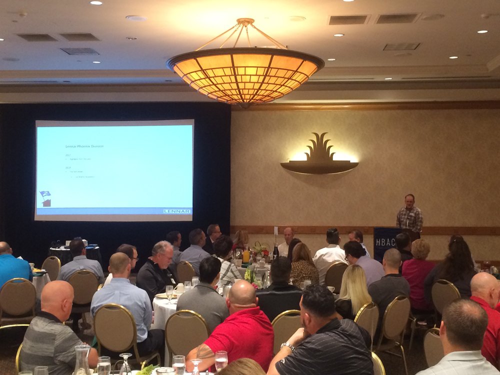HBACA_AZ's tweet photo. Thank you Alan Jones from @LennarPhoenix and Jeff King from Keystone Homes for taking the time this morning to come speak at the #BuilderBreakfast! Thank you @FairwayIndepM for sponsoring these breakfast this year. https://t.co/Q6VidFhyuw