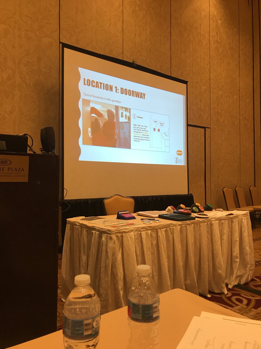 Communication happens all day! Thinking about ways for students of all abilities to participate throughout the day around school. #ATCNE