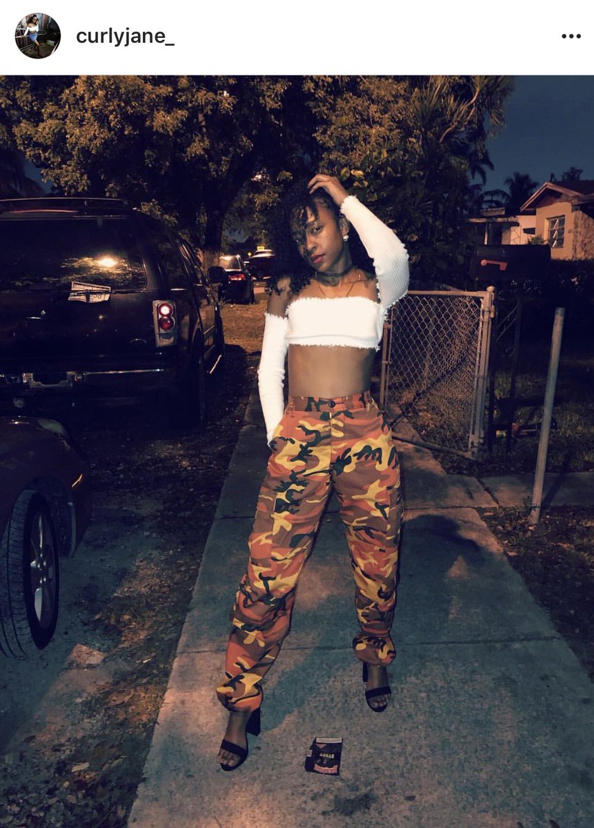 shopsameoldchic's tweet photo. @curlyjane_ absolutely killing it in her camo pants that she scored from our shop! Preorder yours today! https://t.co/yZcSZundg7 https://t.co/gcM8vNyFUc