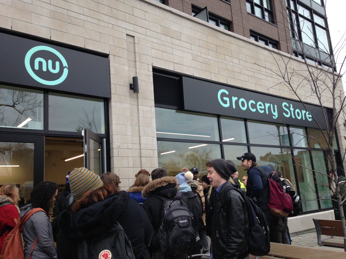 aich_khey's tweet photo. A new Grocery store opened in the Wellington street by a French native #ValorieLeloup.
''I am a huge fan of this grocery'' said #JeffLeiper
@Algonquinjourn 
#KitchissippiVisit https://t.co/u8XNcAls2i
