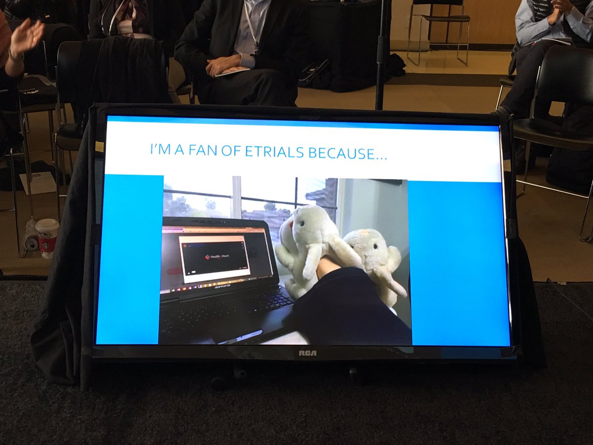 stopafib's tweet photo. RT @texhern: @DebbeMcCall final pitch was awesome on embracing #etrials to make it easier for all at home @CVCTForum #cvct17 #ALLIN https://t.co/qbteujII5C