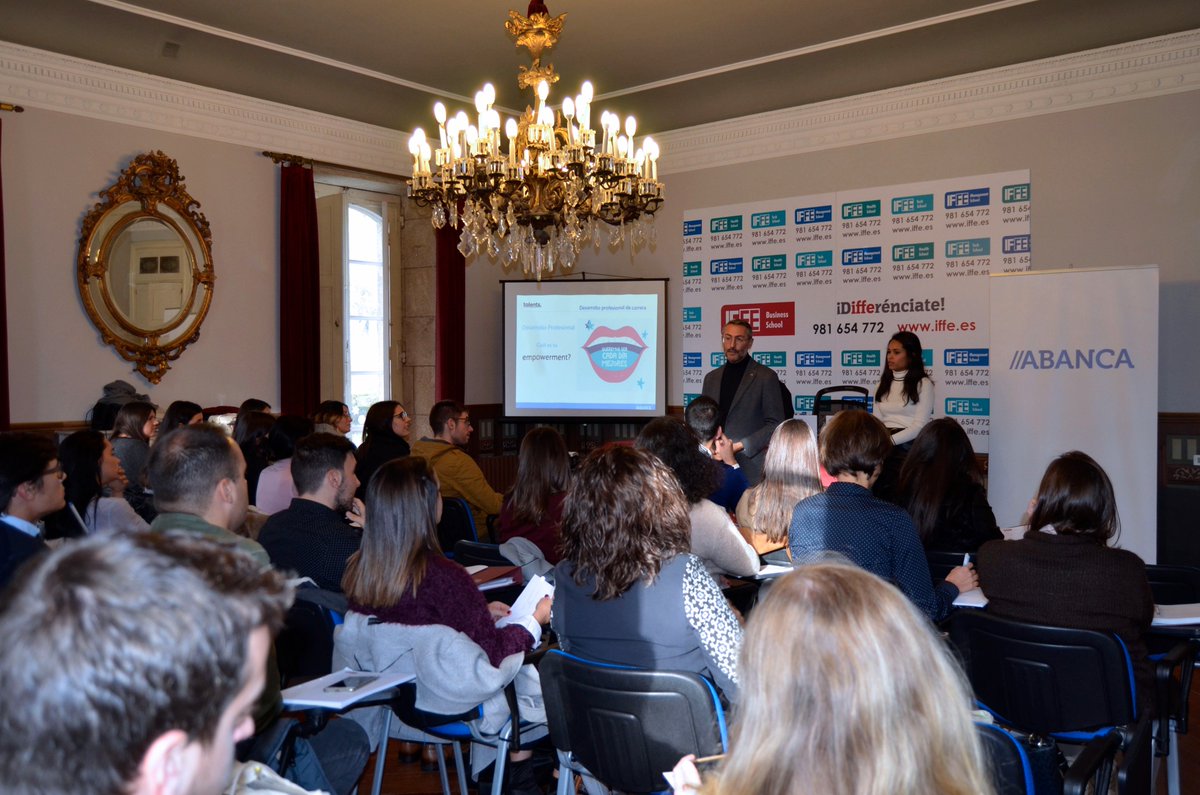 iffe_es's tweet photo. Enmarcado dentro del Programa IFFE #JobAndTalent, nuestros alumnos tuvieron hoy una sesión impartida por el Dpto. de Captación del Talento de @SomosABANCA sobre "Empowerment y Marca Personal". ¡Muchas a Paco Mateo y Diana Gómez por venir y compartir su conocimiento! #TalentoIFFE https://t.co/2q0B39FJoU