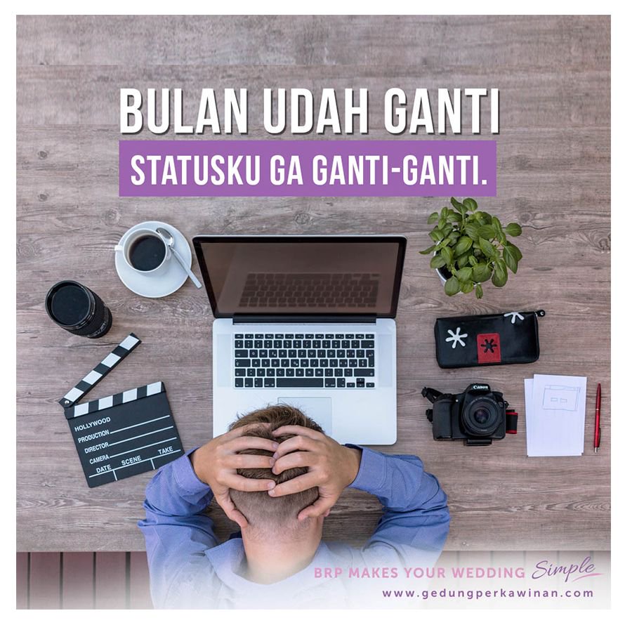 BRPBallroom's tweet photo. Bulan udah ganti, statusku ga ganti-ganti. Gimana tuh solusinya?
.
BRP Makes your wedding SIMPLE
https://t.co/4mtCSOm8tQ
.⠀
#brpsucofindo #brpsmesco #brpsovereign #weddingplanner #weddingorganizer #gedungperkawinan #makeyourweddingsimple #simplewedding #weddingconsultant https://t.co/d6ecfrDDmD