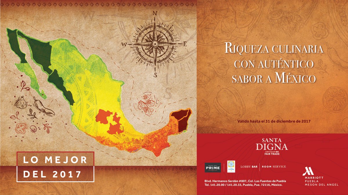 PueblaMarriott's tweet photo. #MenuTematico #Diciembre #LoMejorDel2017 ven disfruta #RobaloAlHorno 🐟 #MolcajeteMixto 🍲y mucho mas #Marriott
 @VisitaPuebla https://t.co/8cON3n8Sy0