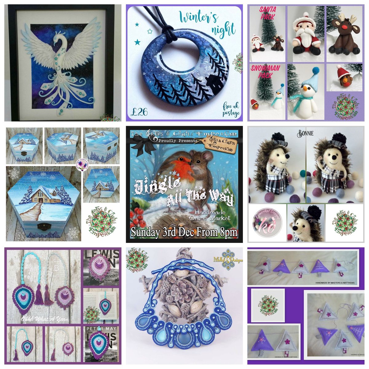 acegifts's tweet photo. Our Jingle all the way event is this Sunday 3rd Dec 8pm! Get all your christmas shopping done! #craftbuzz #acegifts #christmasshopping #handmade https://t.co/pKGPPjJ1sq https://t.co/cwpyGJXLHB