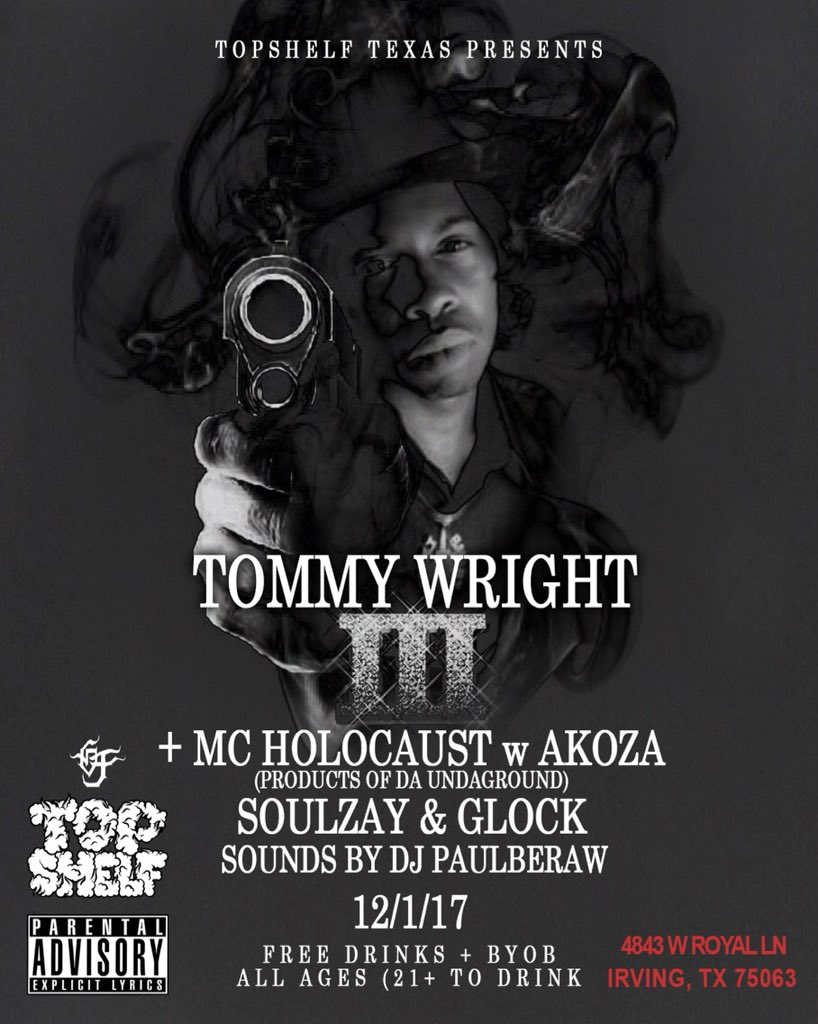 KINGofDaFUNK81G's tweet photo. TONIGHT!
@TommyWrightIII 
@HurtTheWorld &amp; @eastdwnttsouth 
+ @budwisermane_ 
@GlockHC 
10pm | $15 at the door. https://t.co/5CrUd0DB2d