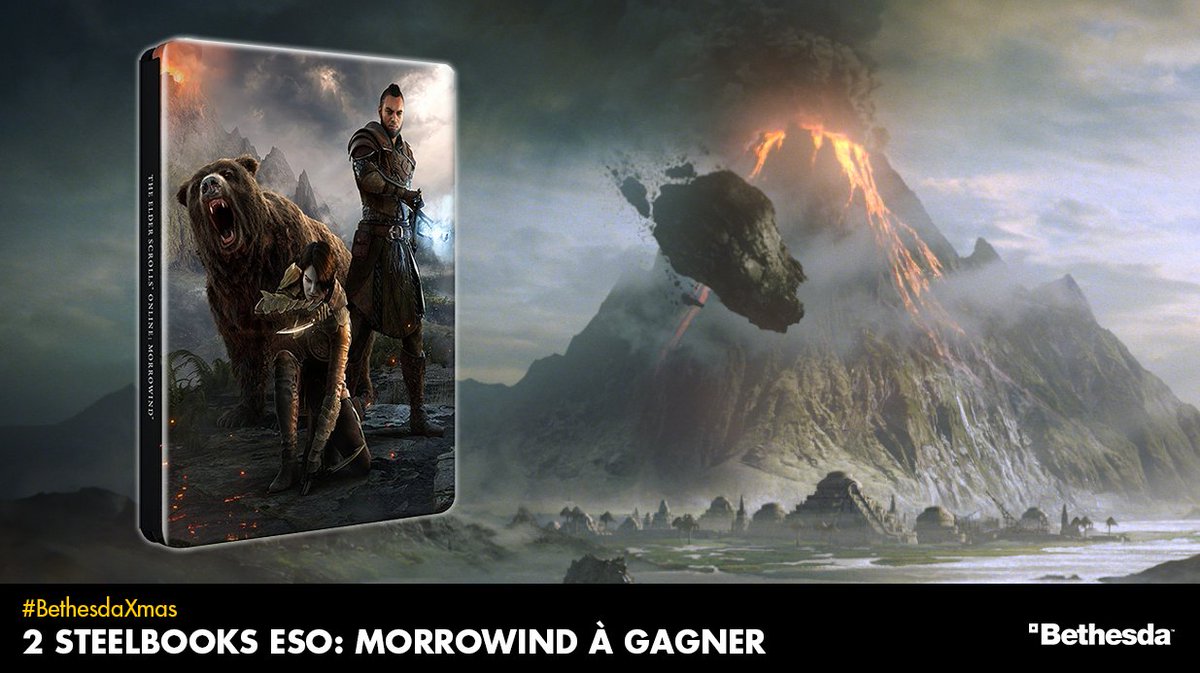 Bethesda_fr's tweet image. Fans d'#ESO et #Morrowind ? On vous fait gagner 2 steelbooks collector : Follow + RT pour tenter de les gagner !

Redécouvrez Vvardenfel et aidez Vivec à sauver son île : beth.games/2Am3dBZ