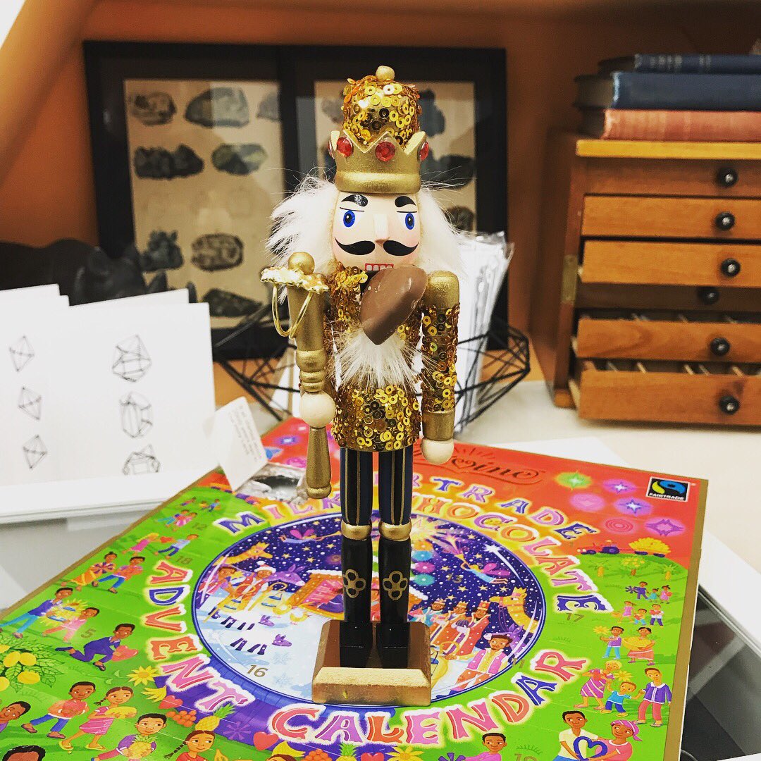 We couldn’t stop this guy tucking into our <a href="/divinechocolate/">Divine Chocolate</a> #AdventCalendar. He’s meant to be guarding our #FairtradeGold 🌟 #DaysofDivine