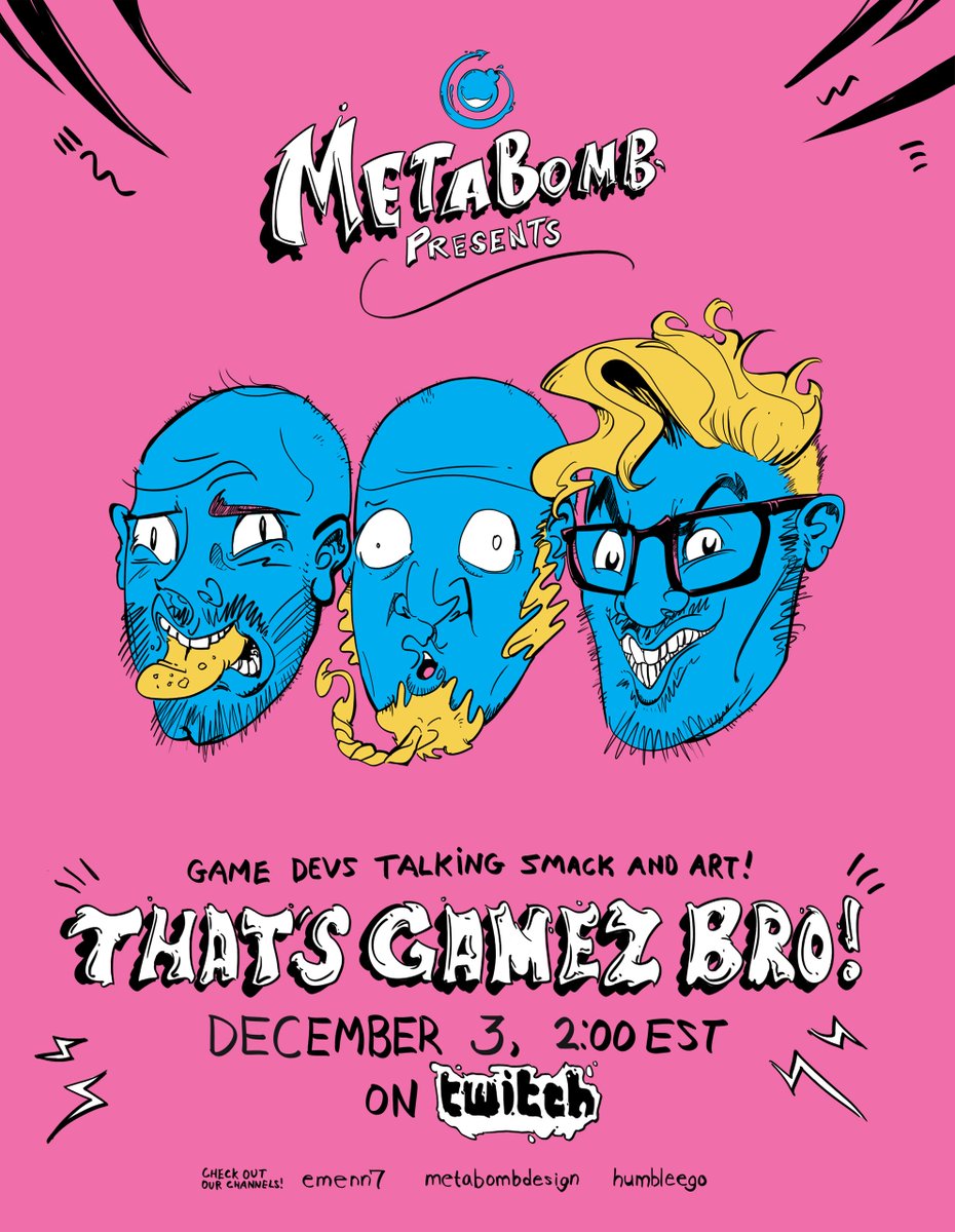 MetabombDesigns's tweet photo. It's gonna haaaappennnnnnnnn!
At the very least we promise a debacle! Join us on Sunday, won't you?
@humblebleego
#twitch #Games #art #Howdothingswork https://t.co/zZyfwBQ0Pt
