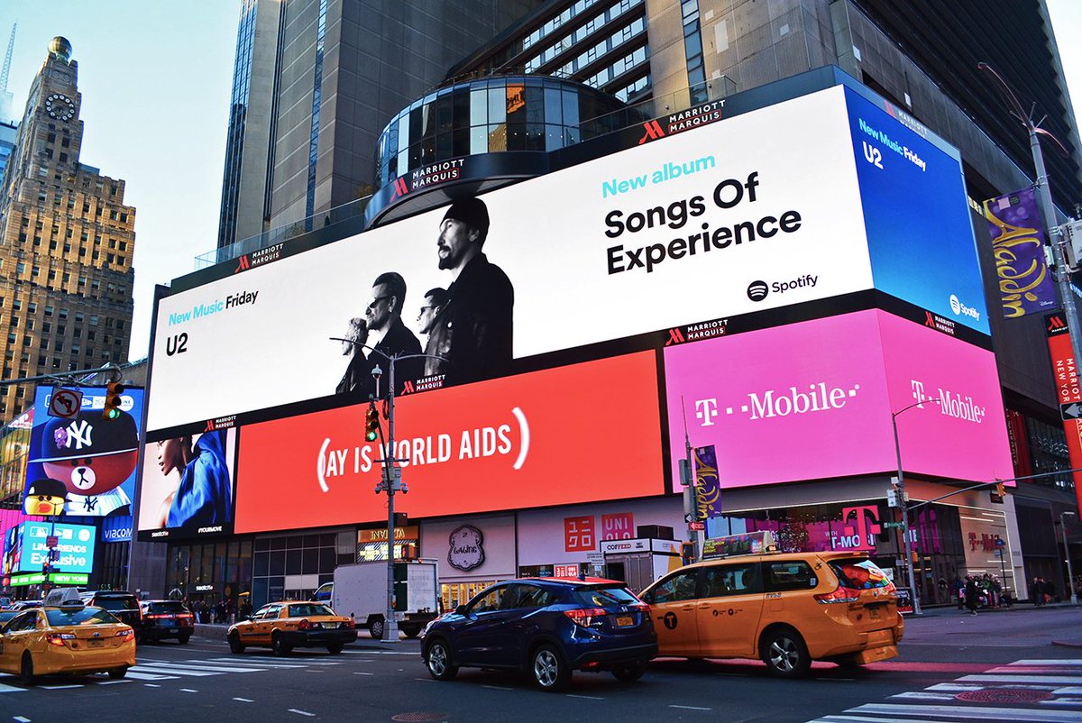 U2's tweet photo. New York City! @spotify 
https://t.co/vUpTkOd9Qy #newmusicfriday #U2SongsofExperience https://t.co/asRJYwh9EN