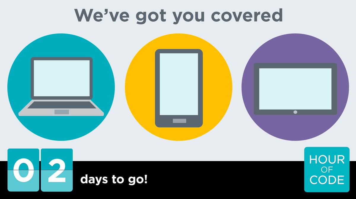 codeorg's tweet image. Whatever your hardware, we have something for you! Computer, tablet, phone, and even unplugged activities. Come see what you can do during your #HourOfCode! hourofcode.com/learn