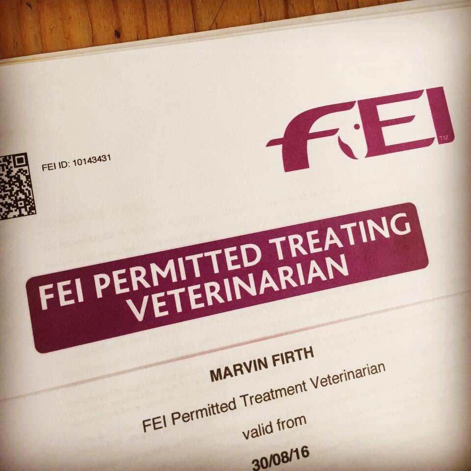 Cold but productive afternoon with Marvin Firth <a href="/county_equine/">County Equine</a> preparing the horses for Hartpury Spectacular 🍀 #FEI #chiropractic #laser