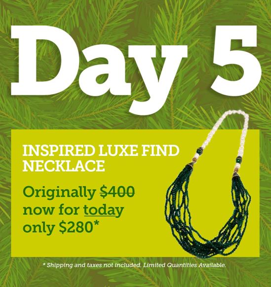 Day 5 of our #12DaysofChristmas Promotion! This Multistrand necklace is made from brilliant emerald glass and mother of pearl beads. We think this necklace is the perfect statement for any holiday party outfit! Shop Now: bit.ly/2Ao4Wq8 #holidaygifts #christmasgifts