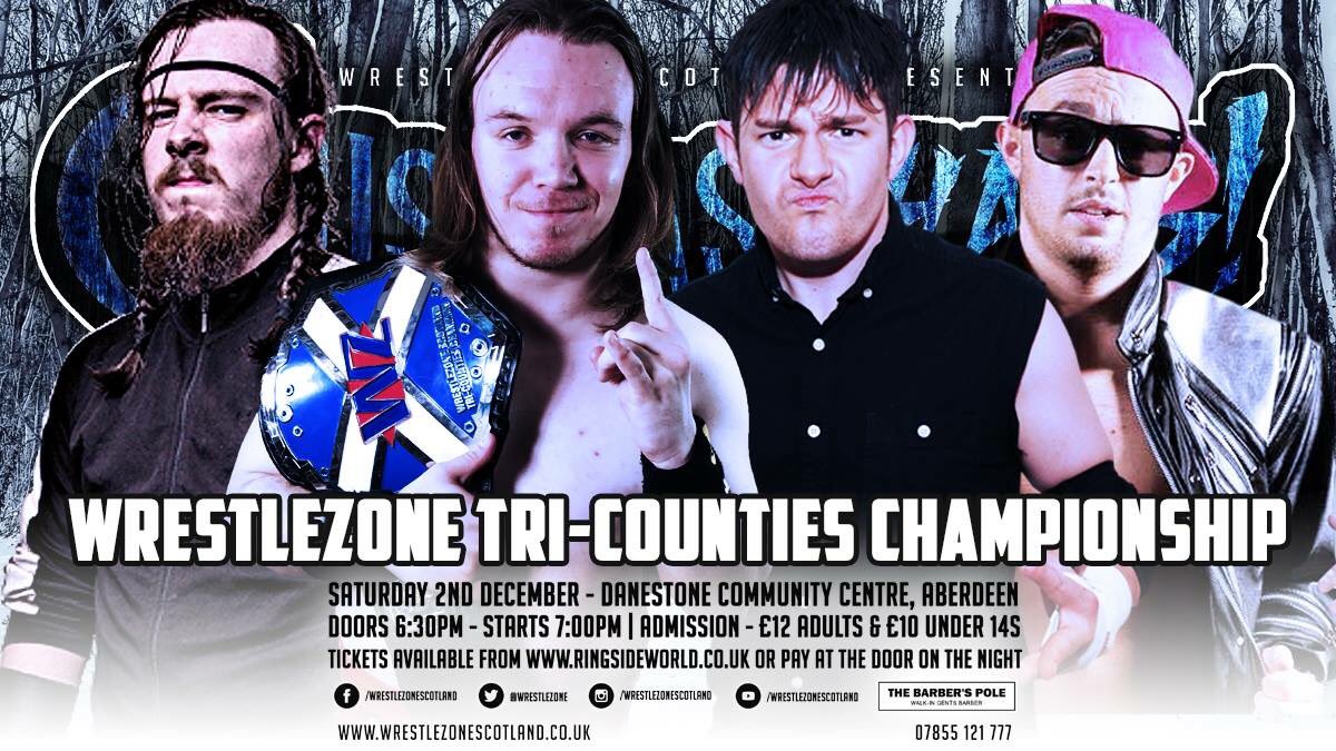 bry_mck's tweet photo. Last bout of my wrestling year tomorrow @wrestlezone, ending as I started 2017 against @theaspenfaith and @LouKingSharpPBW with #ZachDynamite and the Tri-Counties championship in there too! https://t.co/6a5BFa9QLI