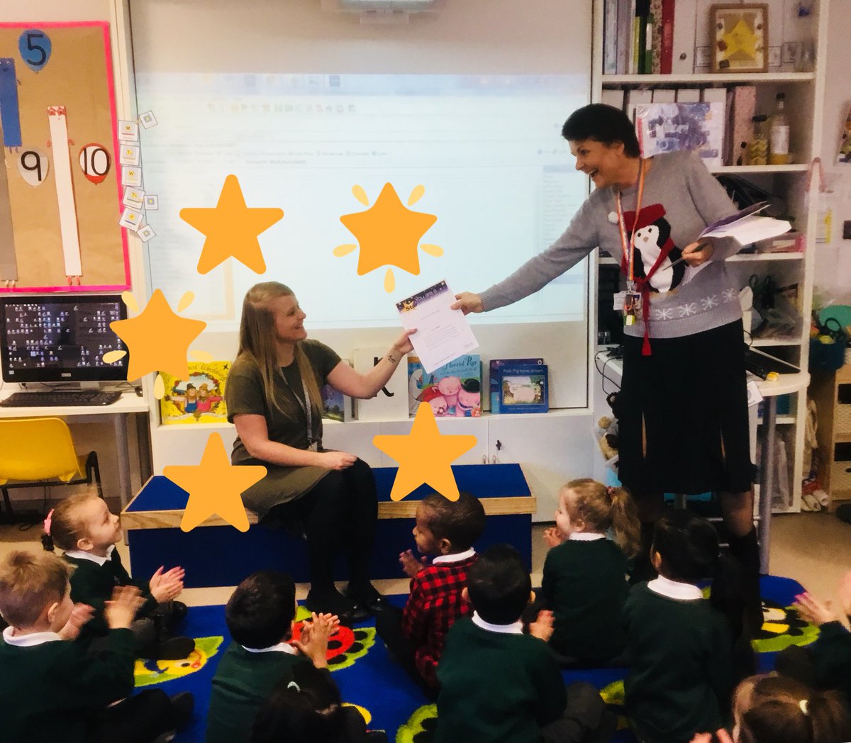 AldermansGreen's tweet photo. Miss Brown is a 🌟Super Star🌟 Thanks for everything you do! Love Rec C. #agcps #agcpsRC #unison #teachingassistant #LSA #supportstaff https://t.co/2w9BLBEpW8