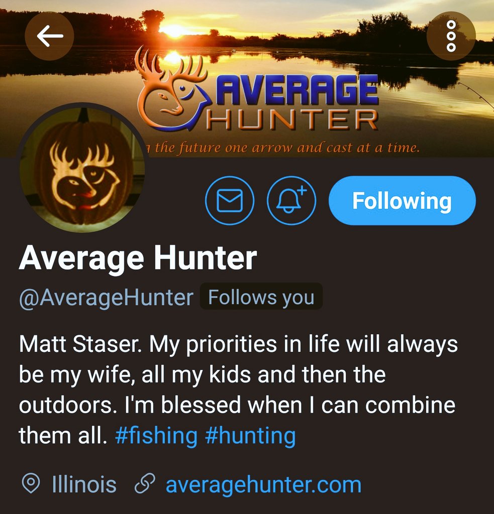 🦌 HUNTERS 🦌
Checkout &amp; FOLLOW
Matt Staser of Illinois
the <a href="/AverageHunter/">Matt Staser</a>
for Whitetail Deer
Hunting Tips Outdoor
Bows Guns &amp; Gear
Reviews Galore
&amp; a whole lot more
#FridayFeeling Bucks