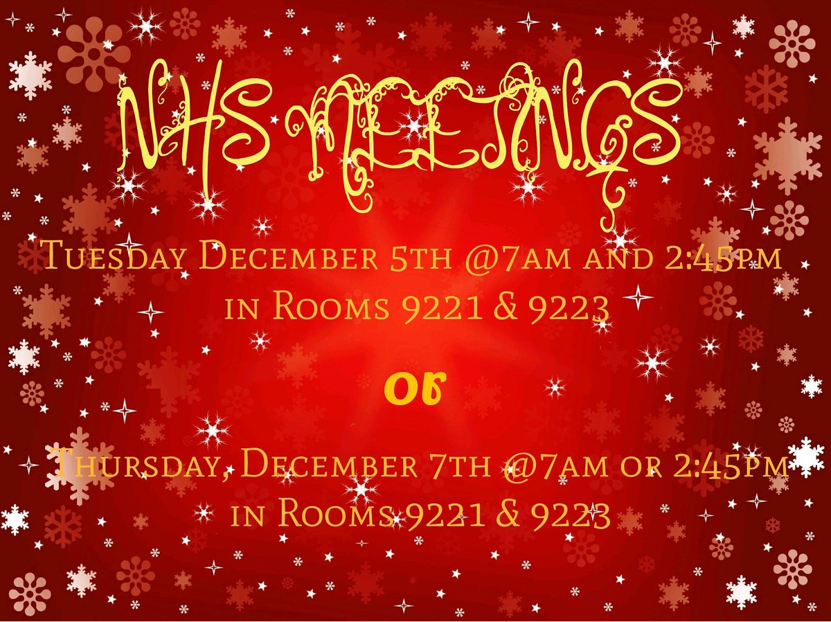 It's time for our meetings! Be careful and make sure you're going to the correct room because this time, the meetings will not be in the LGI.