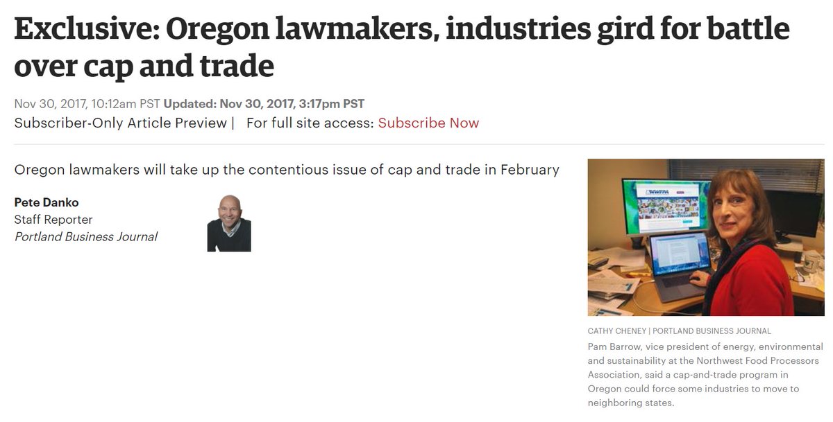 .@NFWPA, <a href="/PacificPower_OR/">Pacific Power OR</a> and <a href="/NWPPA/">NW Pulp & Paper Assn</a> share important insights about business impact of adopting #capandtrade in #Oregon bit.ly/2Ao2i3O