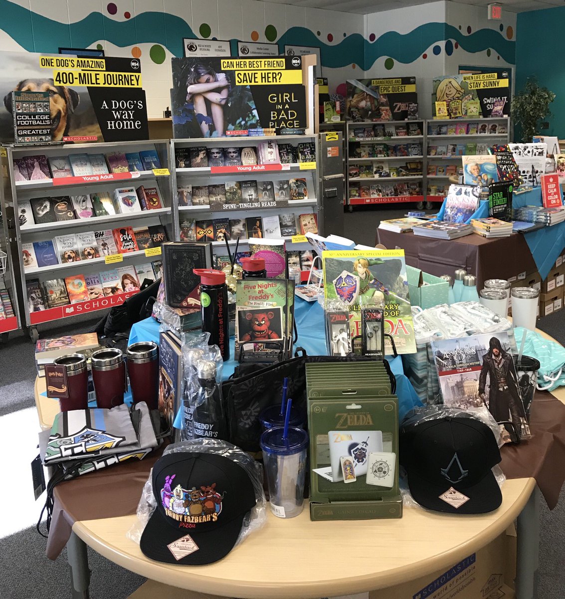 HVS_Media's tweet photo. It’s book fair time at Muir! https://t.co/6ZBwXv0cIz