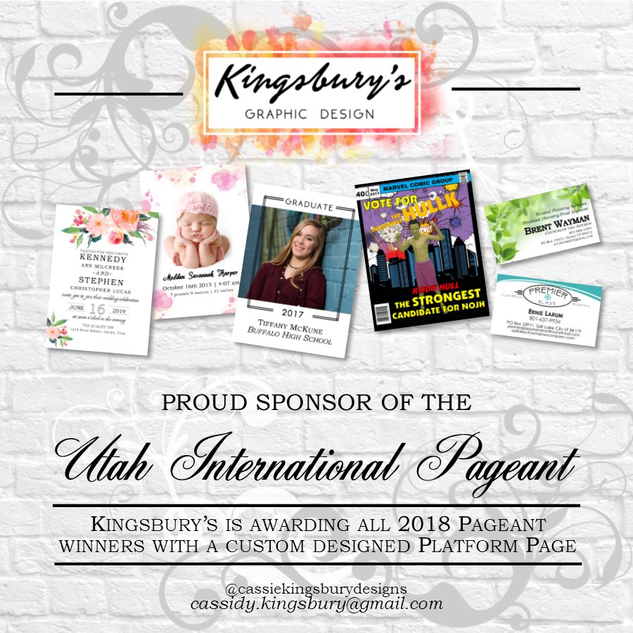 🎉🎉Prize Announcement: @cassiekingsburydesigns will be awarding our 2018 winners with custom designed platform pages to help them prepare for the International Pageant. Thanks @cassiekingsburydesigns 😘