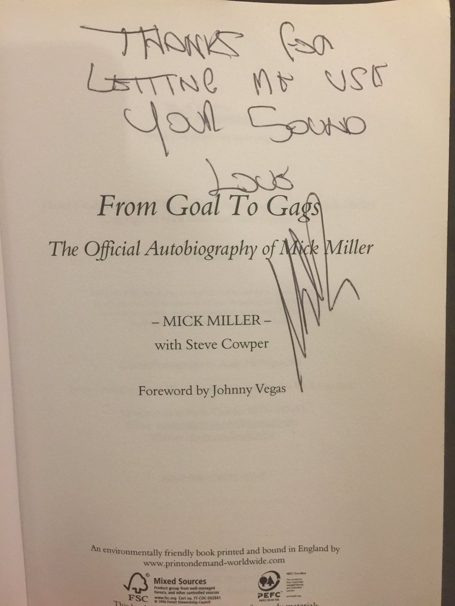 MLHayes94's tweet photo. @mick_miller Graffiti in your autobiography or genuine signature? Cheers 😁 https://t.co/SfZ5OMSGed
