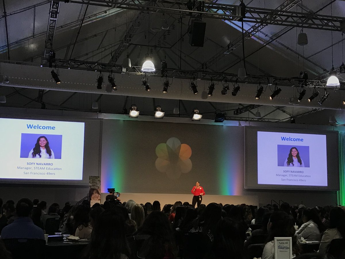 49ersMuseum's tweet photo. Our very own @ASofyNavarro kicking things off at @SVLG_Ed @SVLeadershipGrp Young Women's Leadership Summit and inspiring hundreds of young women. Go Sofy! https://t.co/McJx64MTnO