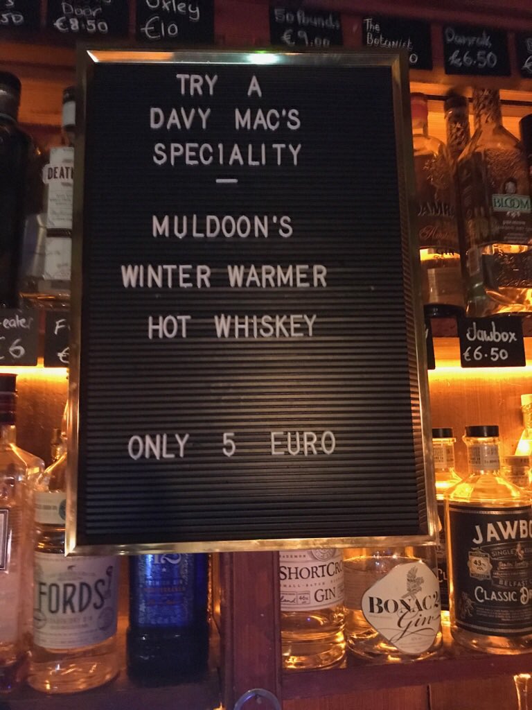 Flying out the door <a href="/davymacs1/">Davy Mac's Waterford</a> #winterwarmer #whiskey #delicious #hotdrink #hotwhiskey