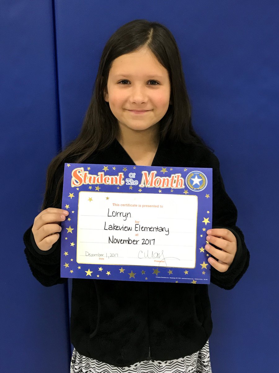 MISDLakeview's tweet photo. Congrats to Lorryn!!  She is Lakeview's Fourth Grade Student of the Month!!
#mabanklearns #LVbeTHEdifference https://t.co/KEF59tDZIr