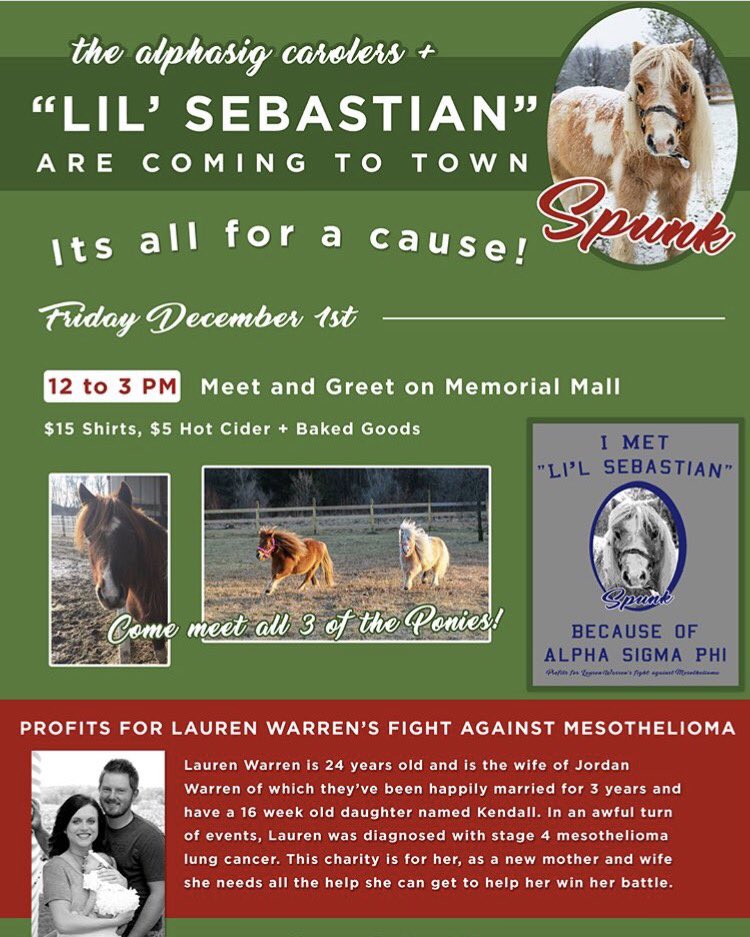 PurdueFSCL's tweet photo. Come by Memorial Mall for @AlphaSigPurdue philanthropy and meet Lil' Sebastian!!! https://t.co/liN8tSzvzC