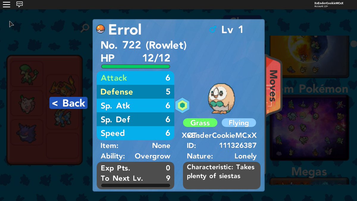 Endercookiez On Twitter I Thought I D Do A Christmas Giveaway For This Perfect Iv Rowlet On Pbb Just Comment Your Roblox Username On This Tweet And Retweet To Enter For A Chance - noodles roblox id