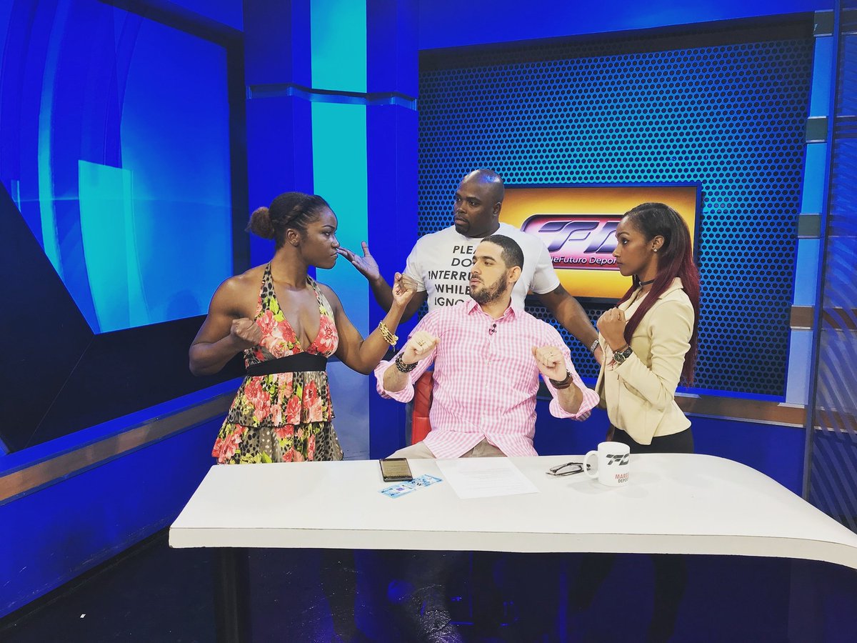 RealMJJenkins_'s tweet photo. Yesterday, at @Telefuturo, we stopped in for an interview to discuss #FightingEvolutionWrestling Dec2! 
🇩🇴
#RedVelvett &amp; #MJJenkins face off! 
🇩🇴
#SantoDomingo 
#December 
#TGIF https://t.co/63TCfo6yq0